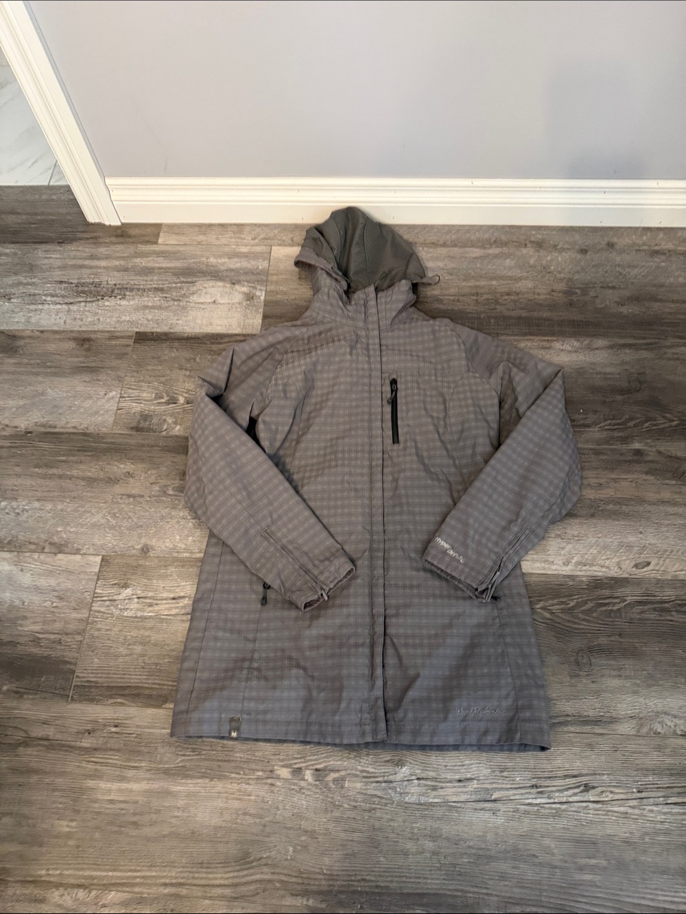 Windriver Women’s Gray Hooded Waterproof Jacket